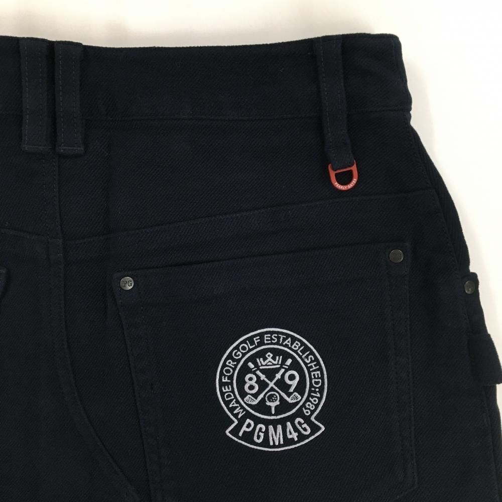 新品】パーリーゲイツ スカート ネイビー×白 ロゴ刺しゅう カラビナ付