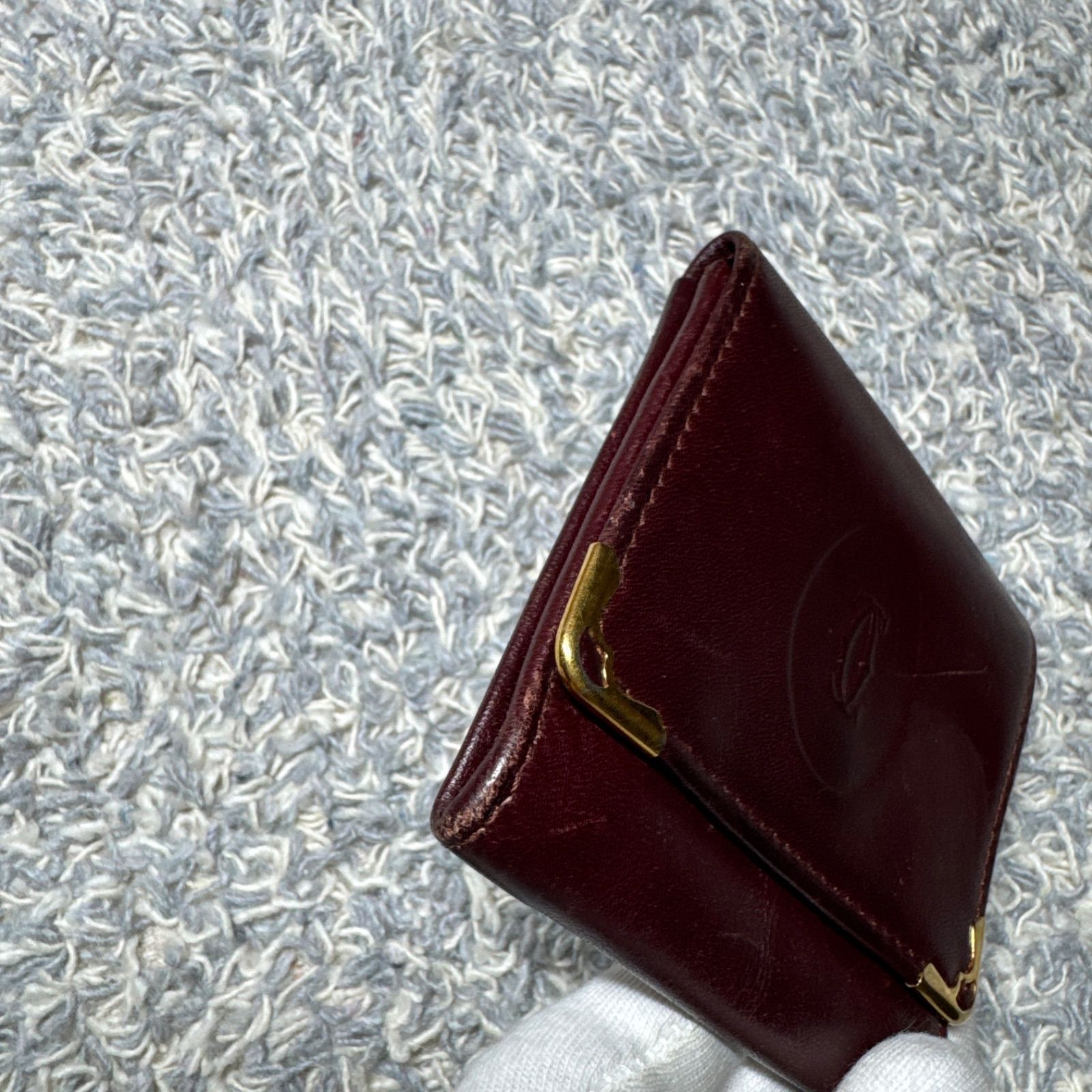 Cartier カルティエ コインケース 小銭入れ マストライン ボルドー
