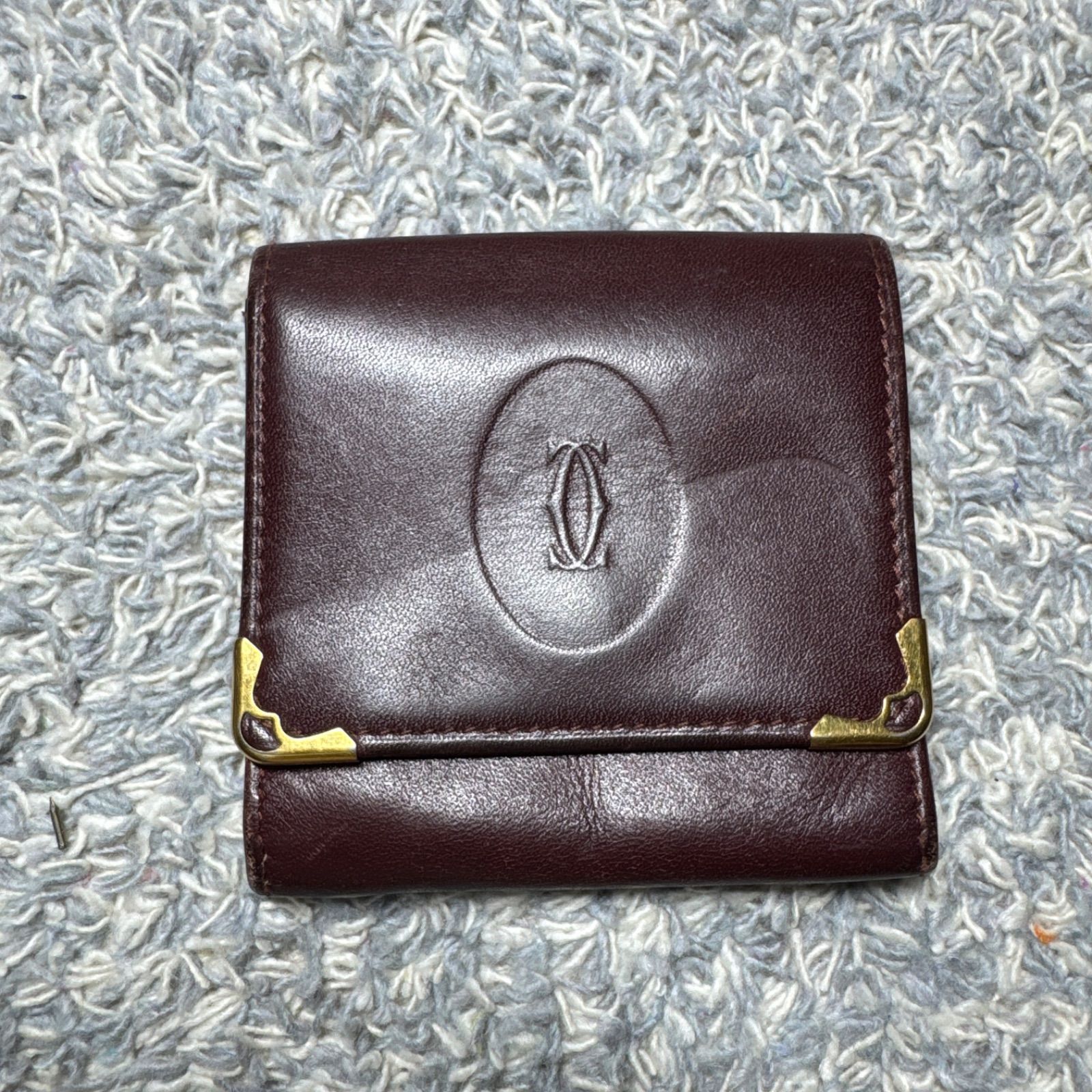 Cartier カルティエ コインケース 小銭入れ マストライン ボルドー