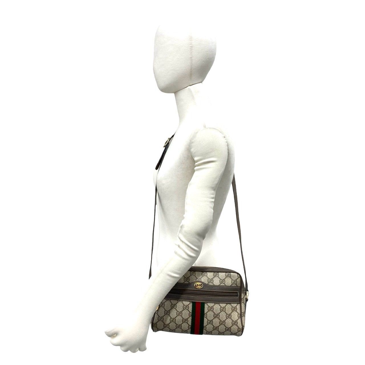 極 美品 袋付き GUCCI グッチ ヴィンテージ シェリーライン GG ロゴ