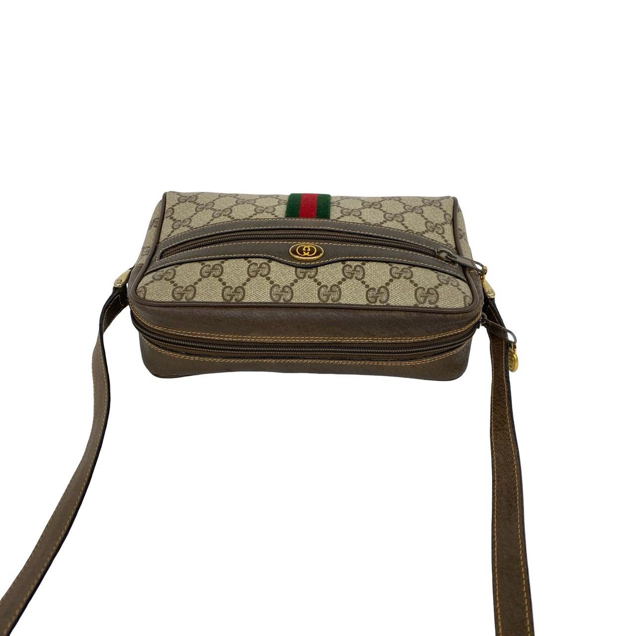極 美品 袋付き GUCCI グッチ ヴィンテージ シェリーライン GG ロゴ