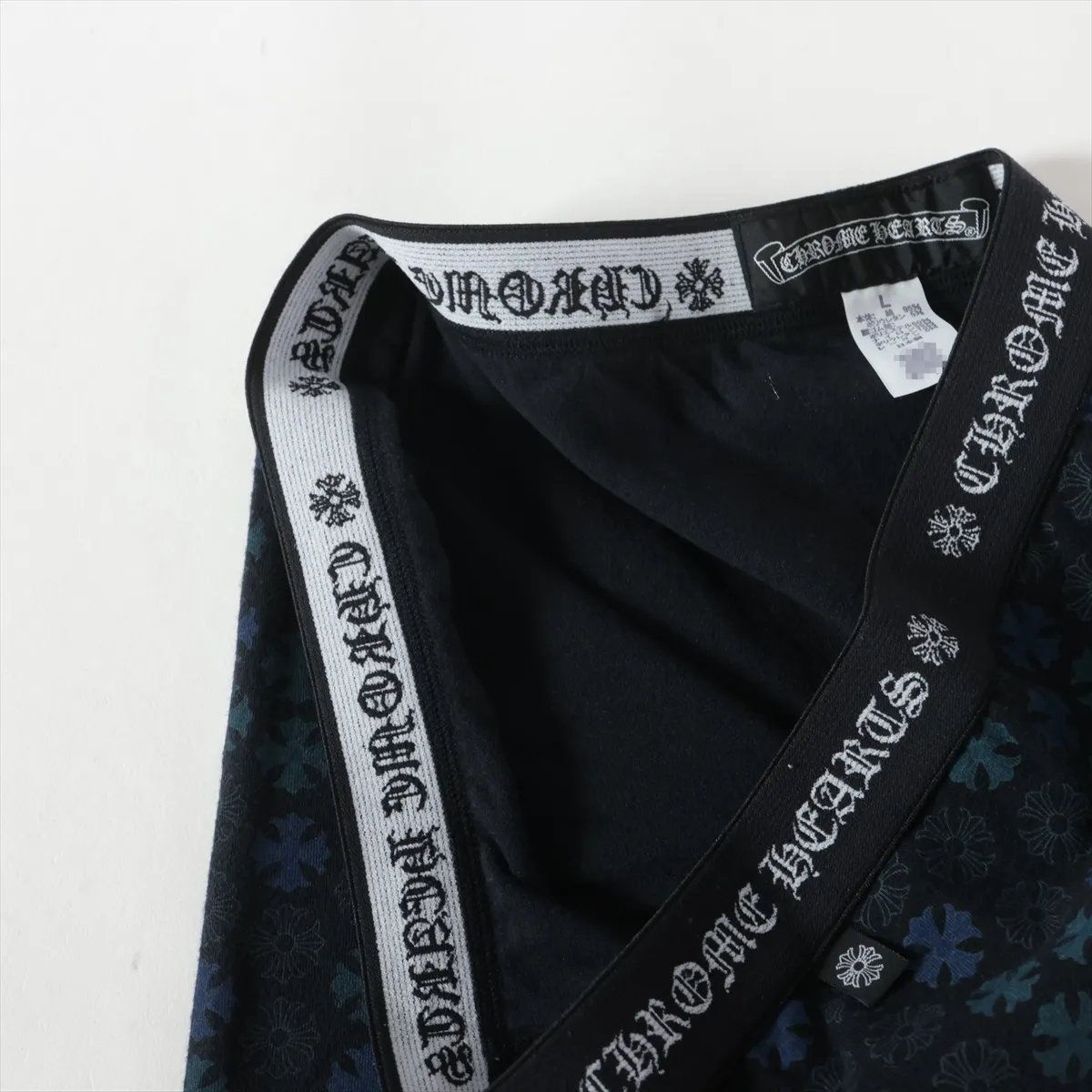 極美品 クロムハーツ タグ付 レギンス CHプラス 総柄プリント L パンツ