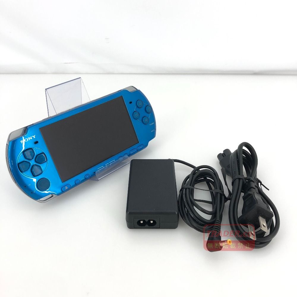 05w24246T 【PSP】PlayStation ポータブル PSP-3000 ブルー 本体のみ メモリースティック4GB + 充電器 ＊動作確認/初期化済み＊【中古品】