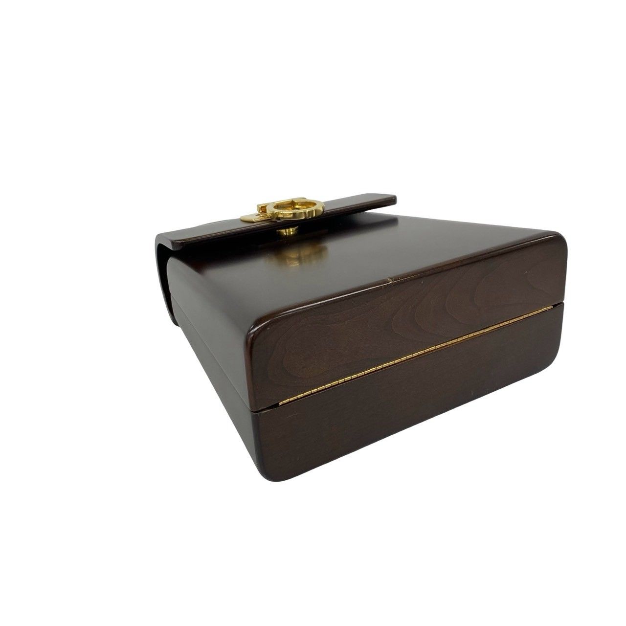 美品　サルヴァトーレフェラガモ　ガンチーニ　ロゴ　ゴールド金具　ブラウン 極 美品 袋付き Salvatore Ferragamo サルヴァトーレフェラガモ
