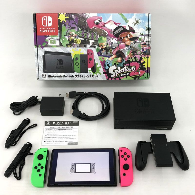 ジャンク》Nintendo Switch初期型 スプラトゥーン2セット ソフト