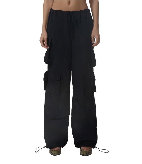 エーエフアールエム レディース ボトムス カジュアルパンツ ドローコードウエスト AFRM Etienne Drawstring Waist Cargo Parachute Pants Noir 10,281円