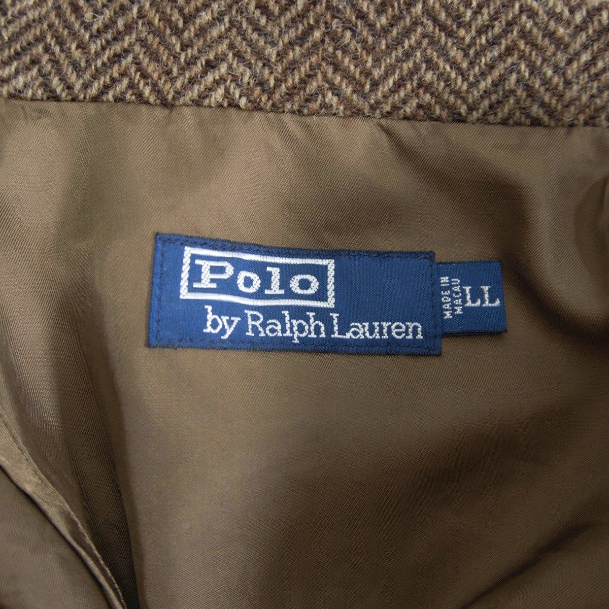 最高級品】POLO RALPH LAUREN【レザーパイピング ツイード エルボー