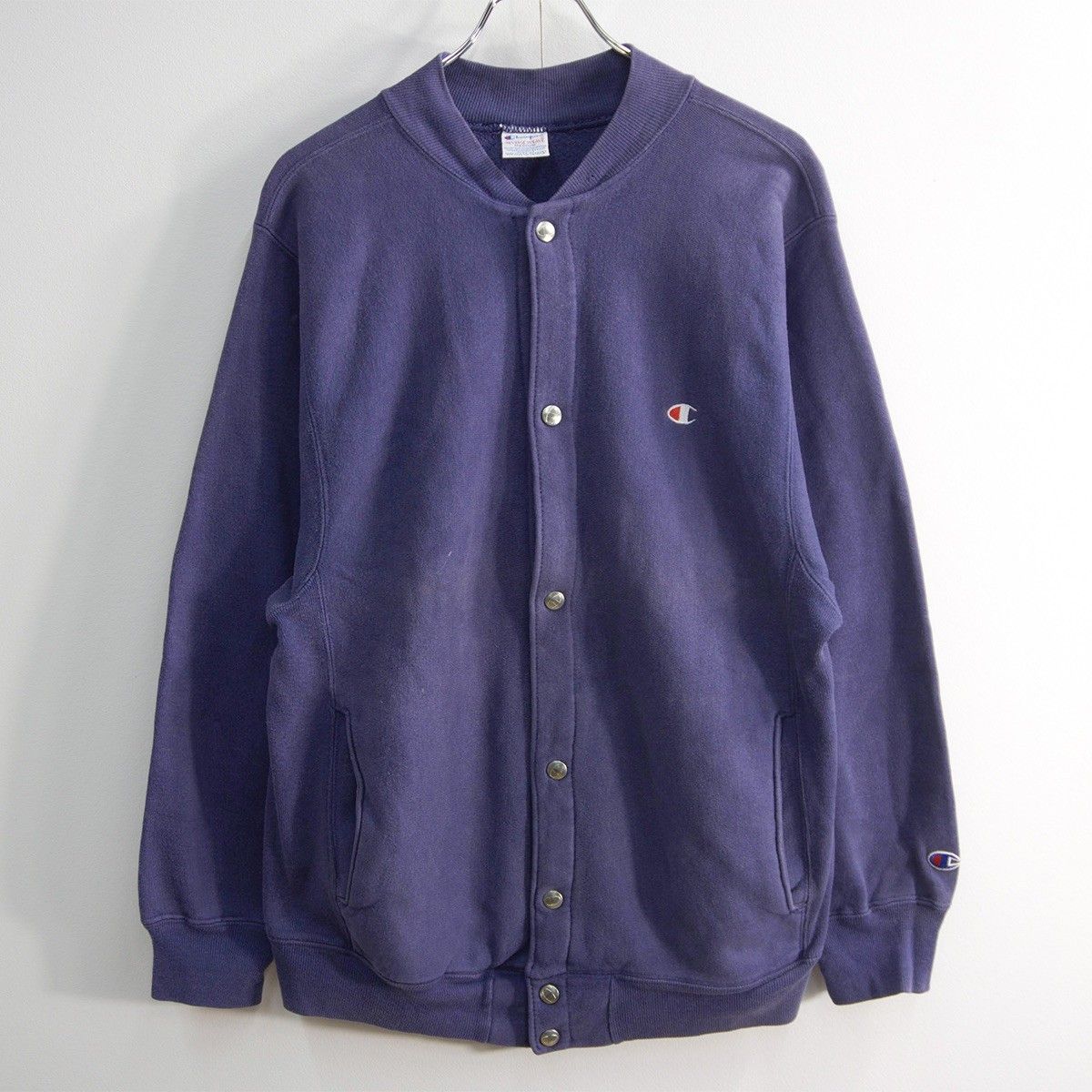 雰囲気抜群】CHAMPION【90s スナップ カーディガン】M チャンピオン