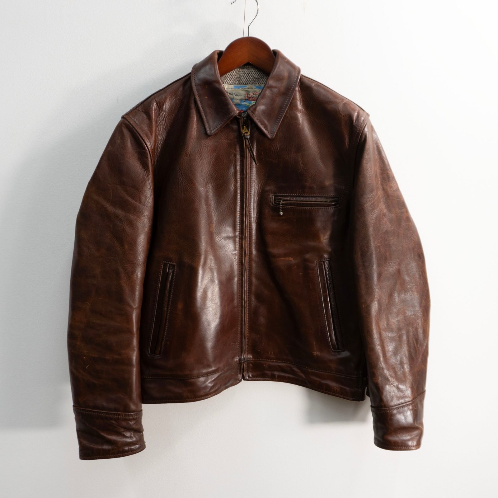 雰囲気抜群】AERO LEATHER【Highwayman/ ホースハイド レザー
