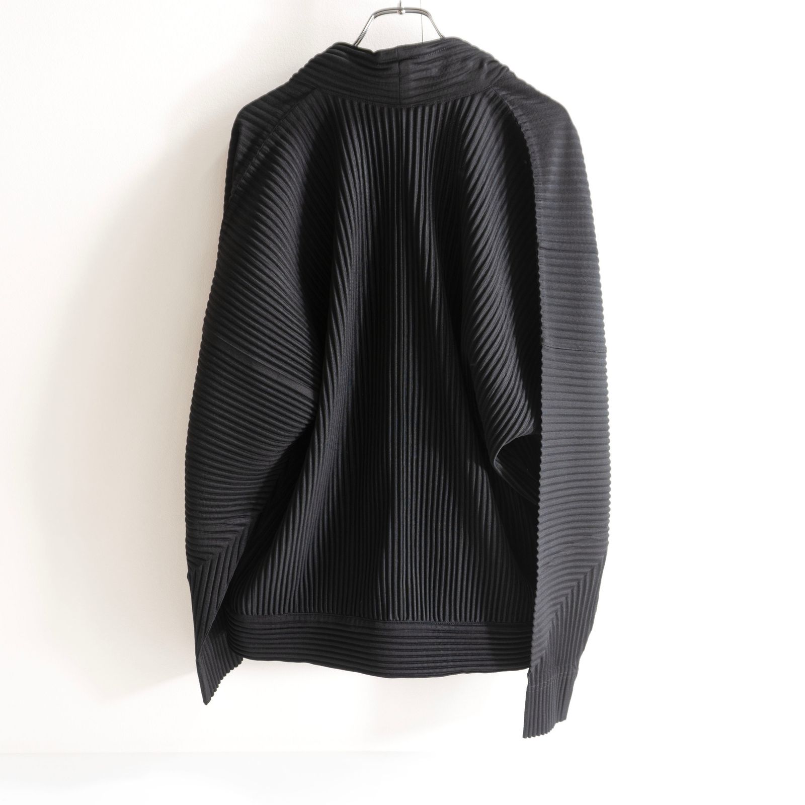美品】 HOMME PLISSE ISSEY MIYAKE【プリーツ ジャケット】2 ブラック