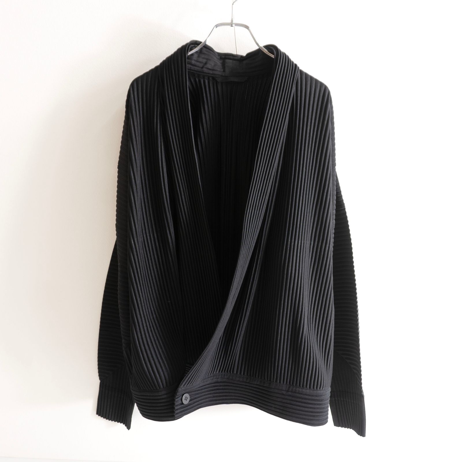 美品】 HOMME PLISSE ISSEY MIYAKE【プリーツ ジャケット】2 ブラック