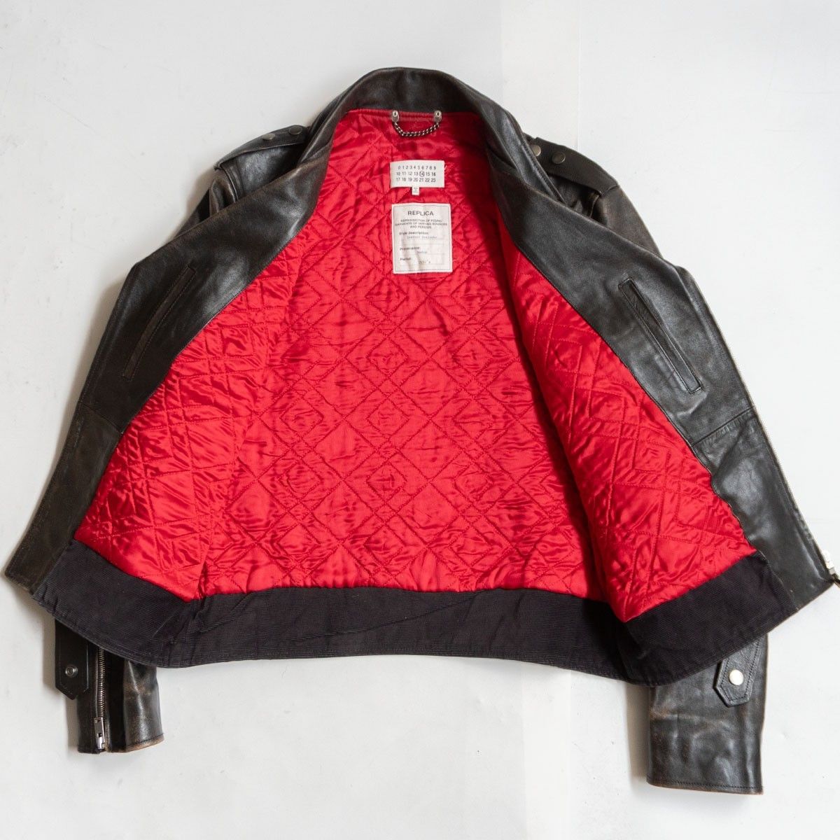 希少】Maison Martin Margiela 【REPLICA1950's Leather perfecto】 50