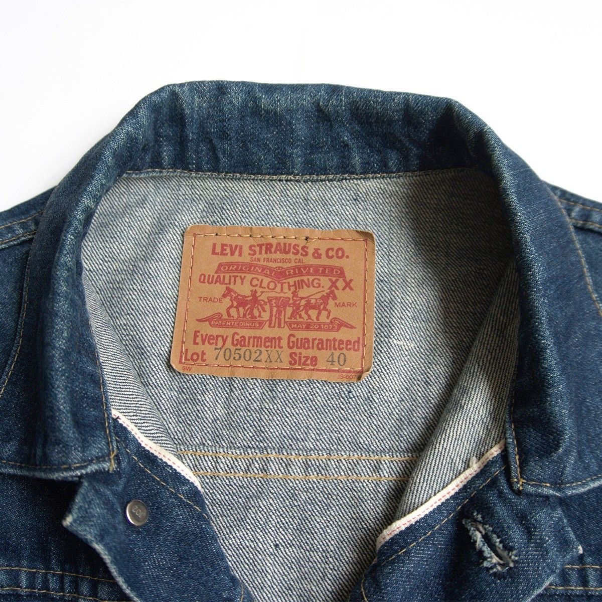 Levi's　リーバイス　70502XX bigE　ファースト　40　最終値下げ 雰囲気抜群/濃紺】 LEVI'S 【 70502XX ビッグE デニムジャケット 】40