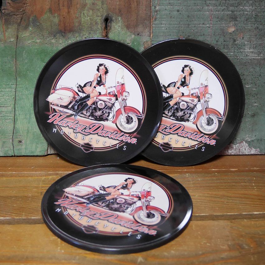 HARLEY-DAVIDSON コースター 3Pセット ハーレーダビッドソン コルク