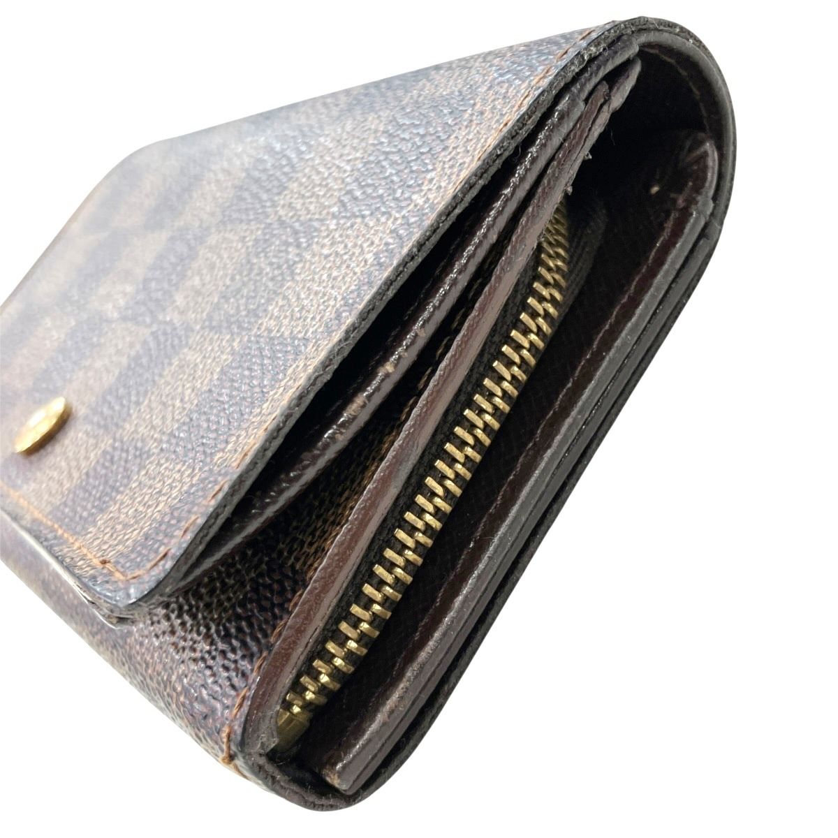 極美品ルイヴィトン ダミエ ポルトモネビエトレゾール 二つ折り財布 N61736 ルイ・ヴィトン LOUIS VUITTON ポルトモネビエトレゾール ダミエ 二
