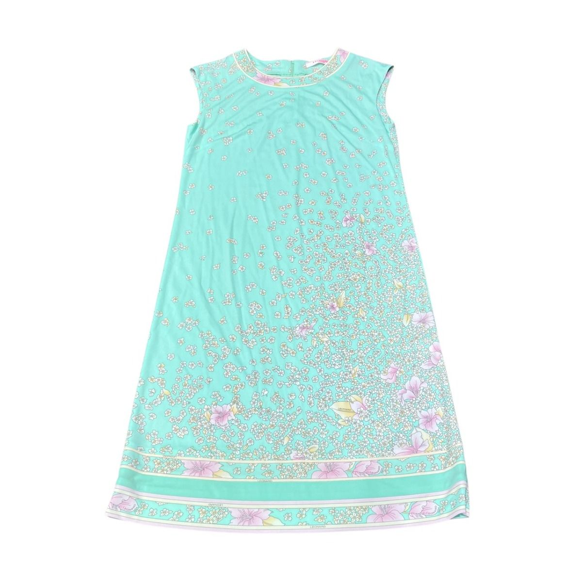 LEONARD レオナール 花柄 ノースリーブ ワンピース レオナール LEONARD ノースリーブ ワンピース 花柄 トップス