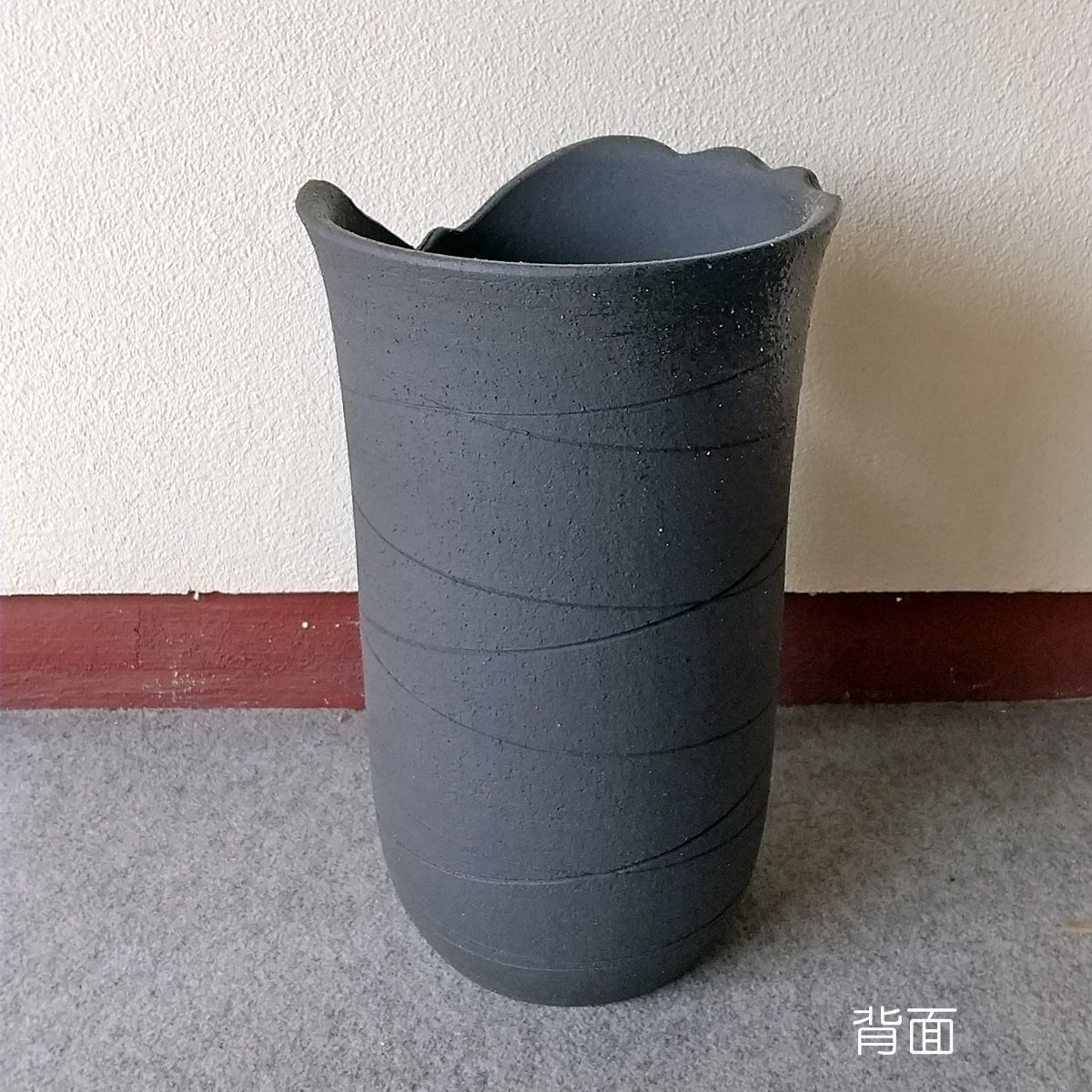 陶器傘立て 木のりふくろうソリ型傘立 フクロウ 信楽焼 玄関収納 B046