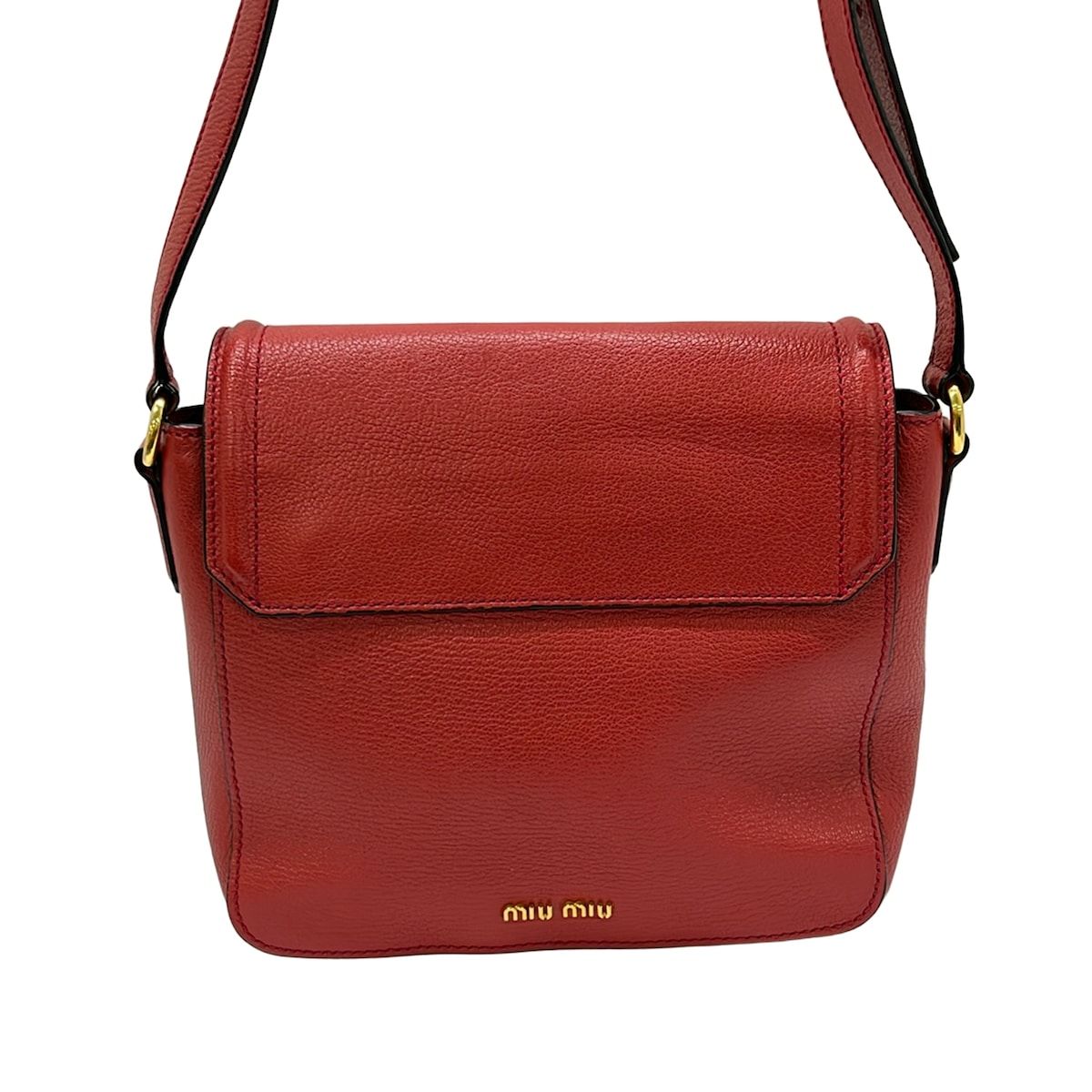 miumiu(ミュウミュウ) ショルダーバッグ - RT0553 レッド レザー