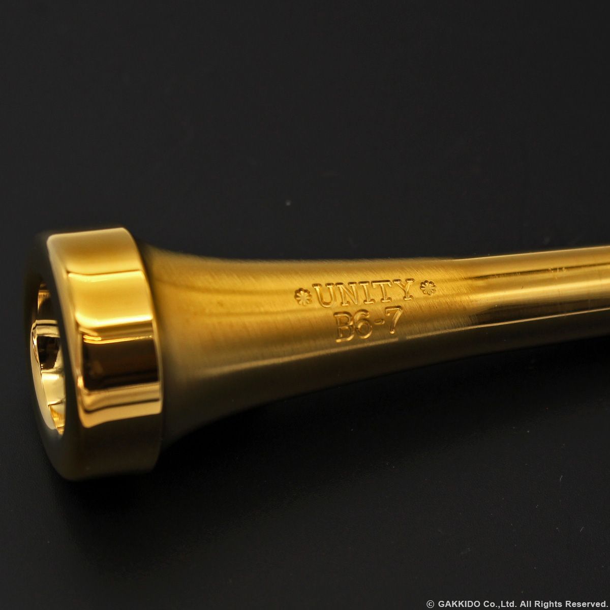 Monette Unity B♭トランペット用マウスピース 金メッキ仕上げ B6-7