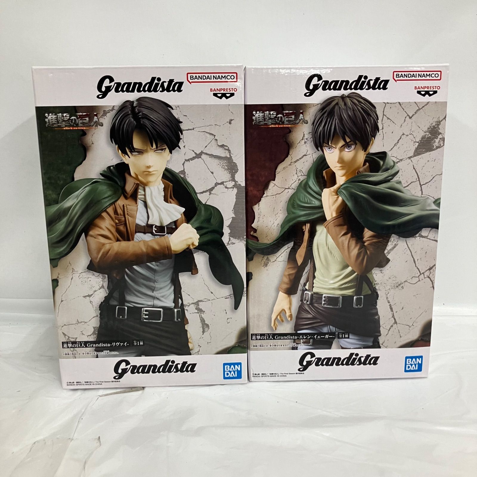 未開封 進撃の巨人 Grandista エレン・イェーガー リヴァイ フィギュア