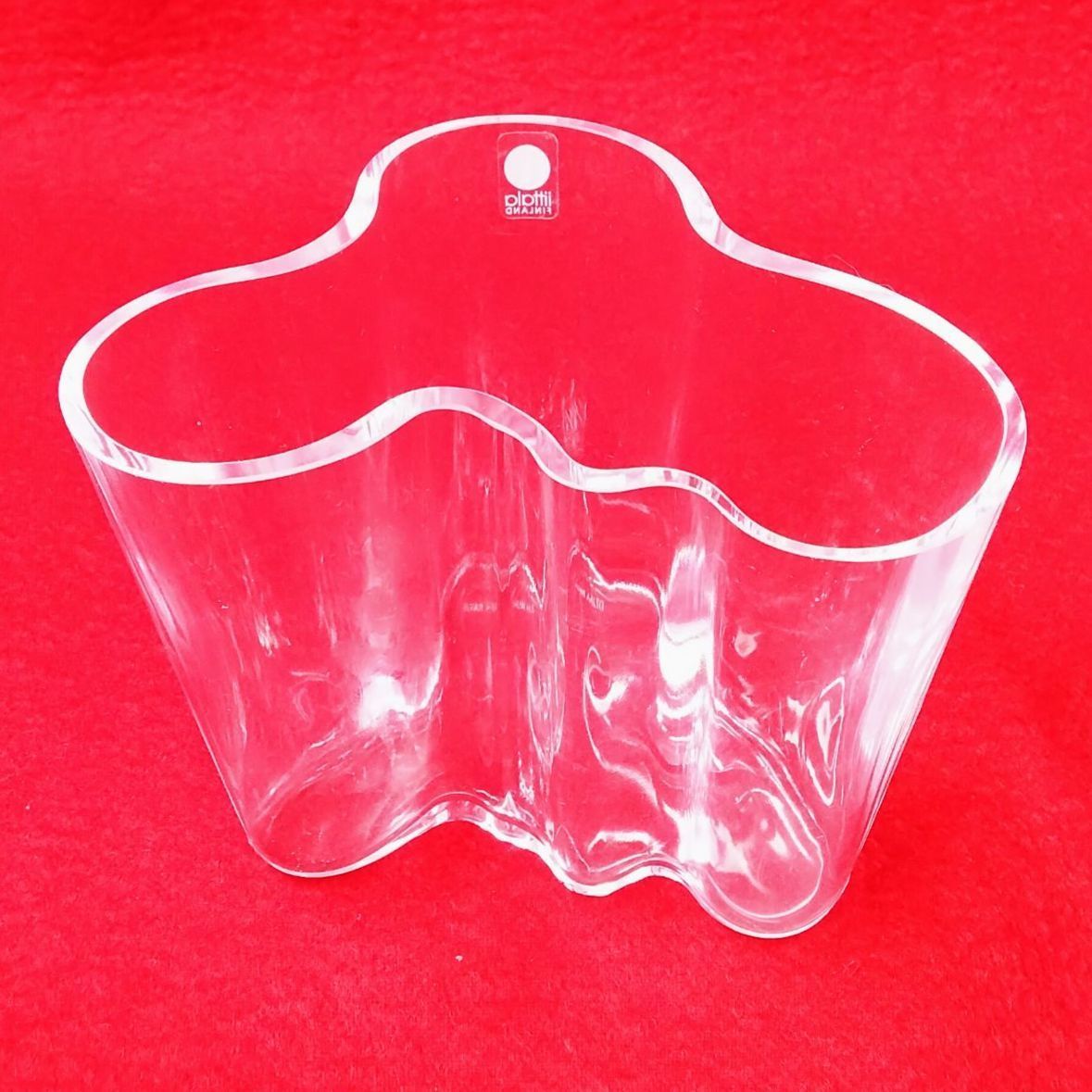 iittala イッタラ アルヴァ・アアルト ベース 95mm クリア 花瓶 《NO
