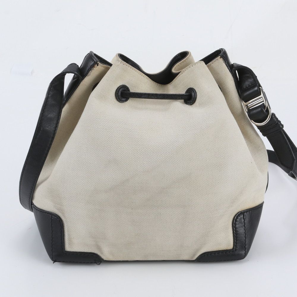 美品 バレンシアガ ネイビー バケット 409000 レザー ショルダーバッグ