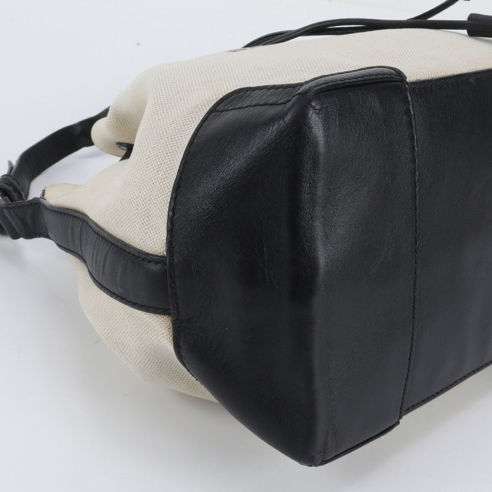 美品 バレンシアガ ネイビー バケット 409000 レザー ショルダーバッグ
