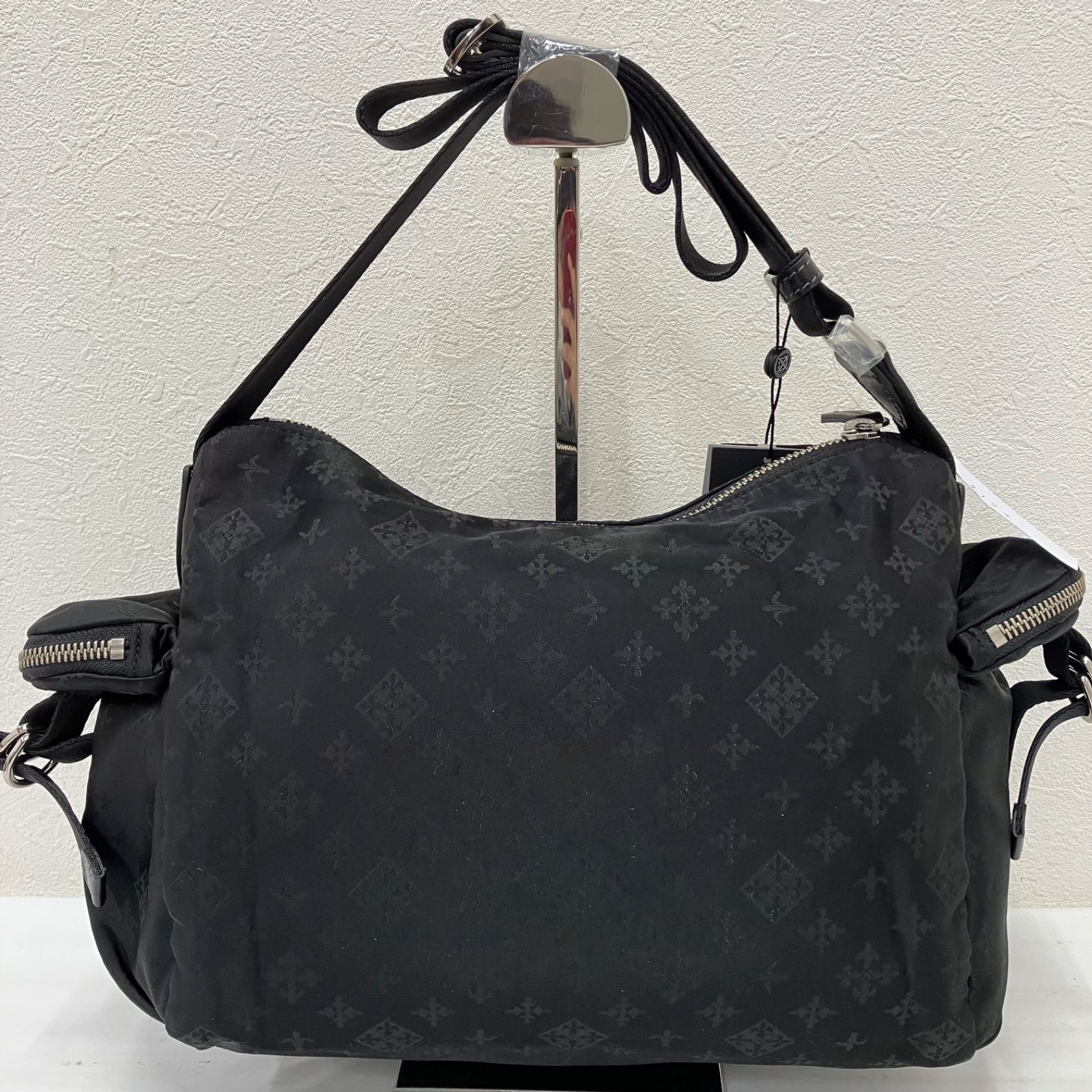 ラシット フォー トラベラー モノグラム プレート付き 横長 ショルダーバッグ 9174 【美品】 russet for Traveller ラシットフォートラベラー