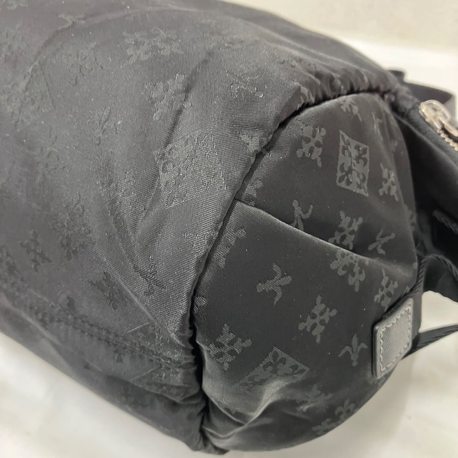 ラシット フォー トラベラー モノグラム プレート付き 横長 ショルダーバッグ 9174 【美品】 russet for Traveller ラシットフォートラベラー