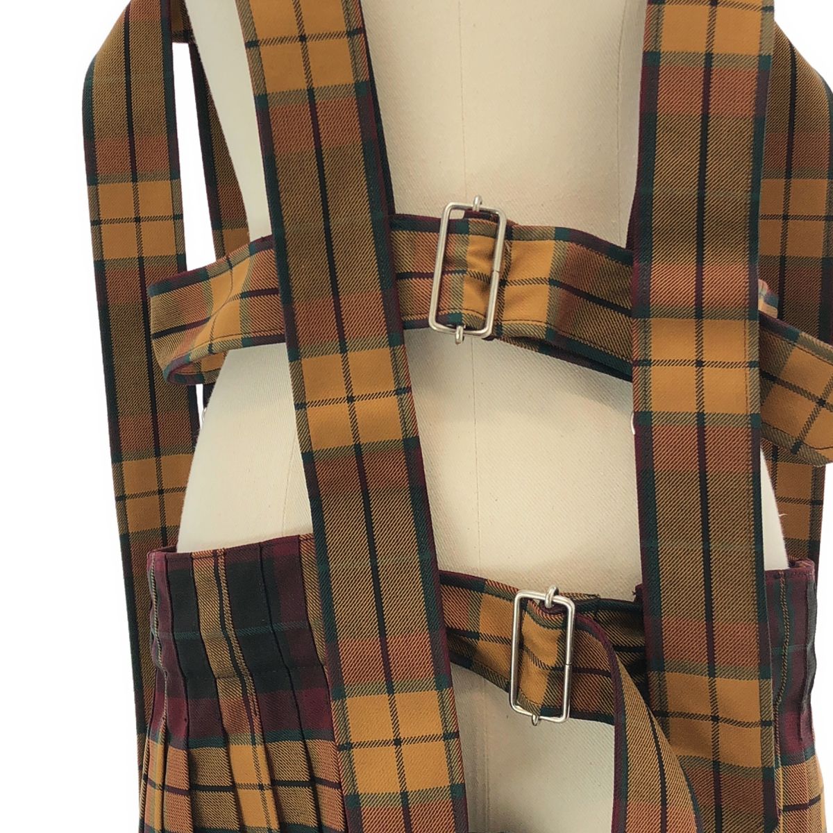 KIDILL 22ss チェック柄ハーネスプリーツスカート 新品】 KIDILL / キディル | 2022SS | Harness Pleats Skirt