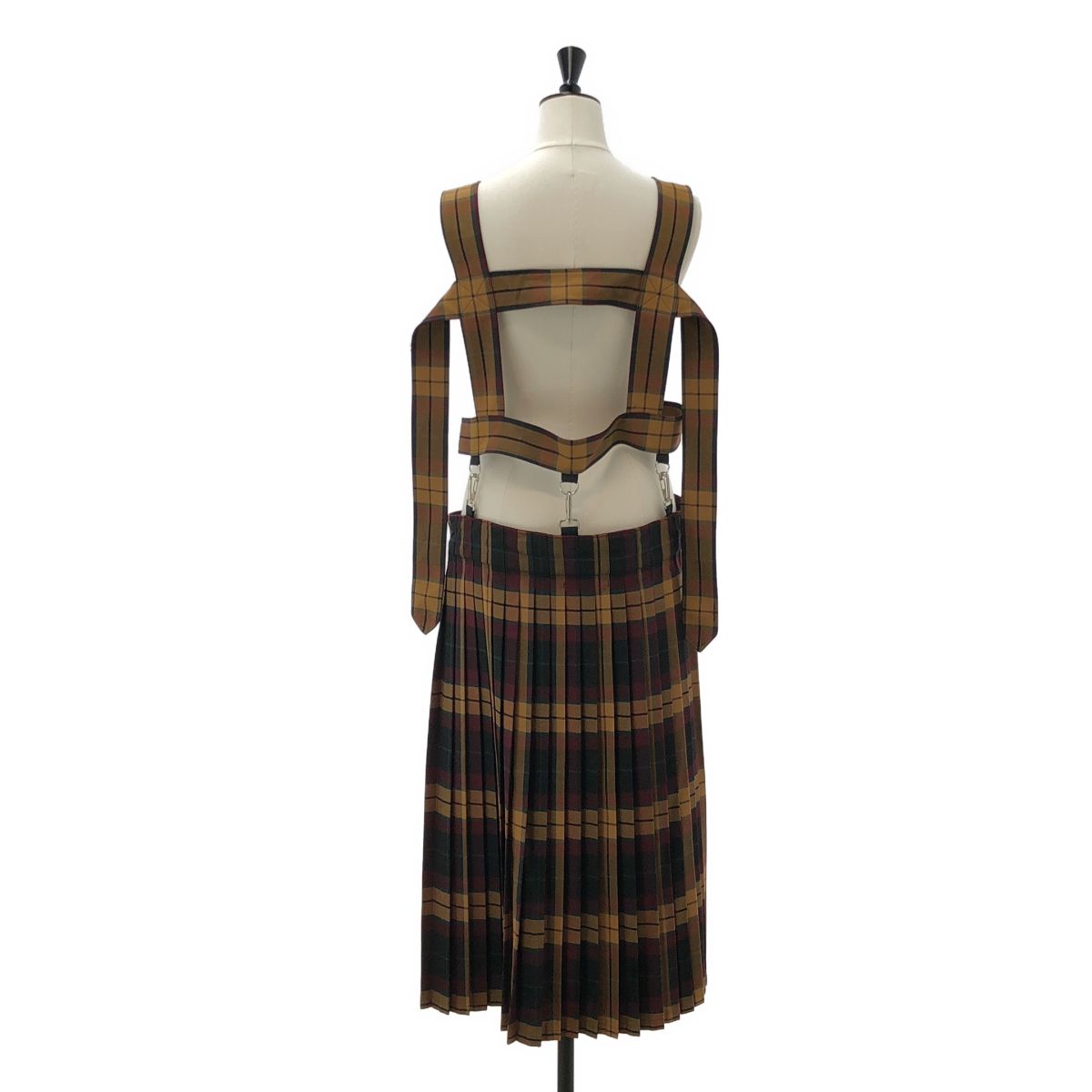 KIDILL 22ss チェック柄ハーネスプリーツスカート 新品】 KIDILL / キディル | 2022SS | Harness Pleats Skirt