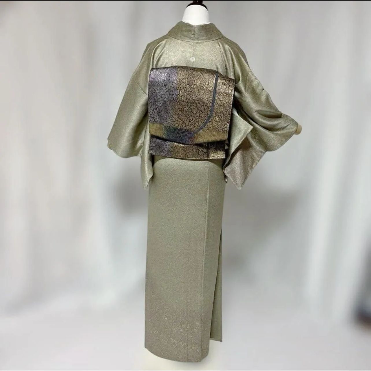 蘇州刺繍 総刺繍 訪問着 フルセット 4点 正絹 袷 紗菱形地紋 紋付 各種