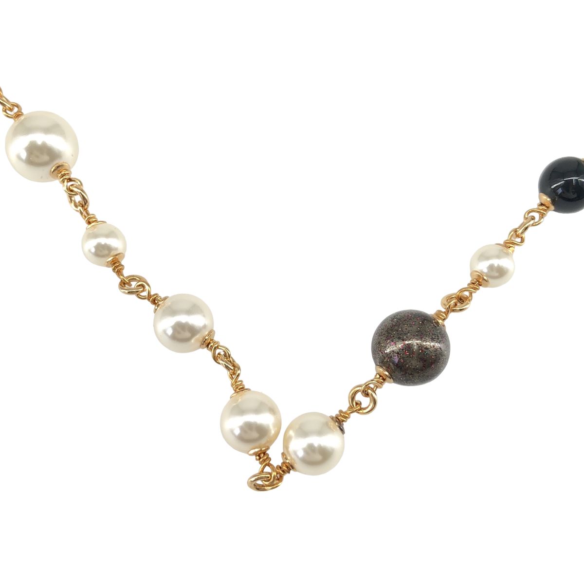 CHANEL ココマーク マルチカラー ビーズ ロングネックレス 美品】 CHANEL / シャネル | ココマーク パール ロング ネックレス