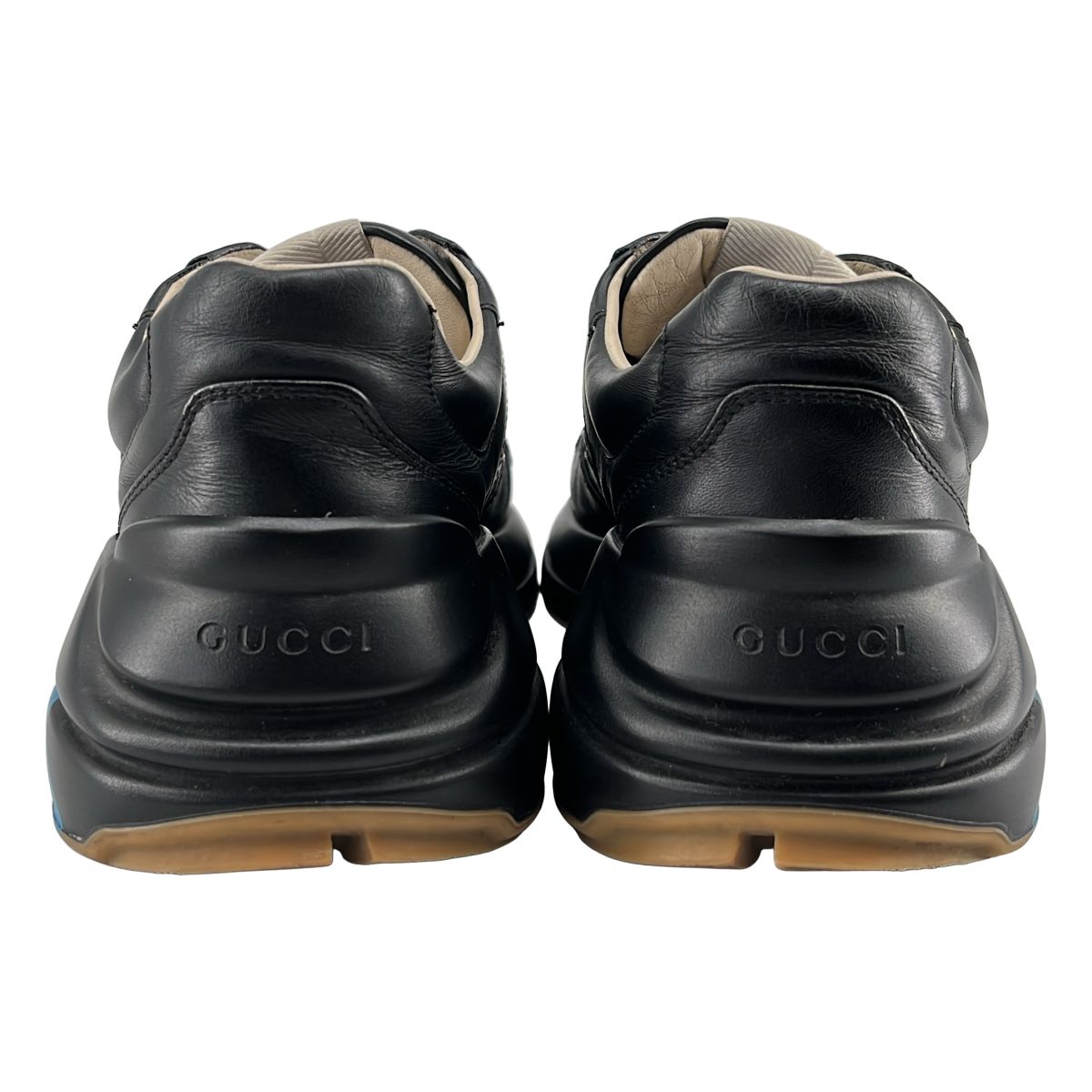 【GUCCI】グッチ スタッズ レザーシューズ ドレスシューズ ブラック GUCCI / グッチ | RHYTON レザー スニーカー 523535 | 5 | ブラック
