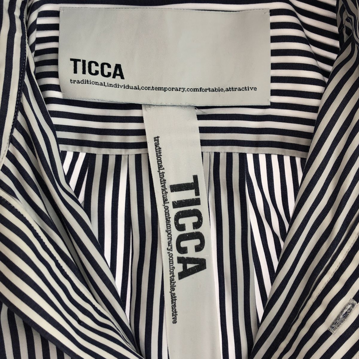 TICCA / ティッカ | コットン ストライプ シャツワンピース | F