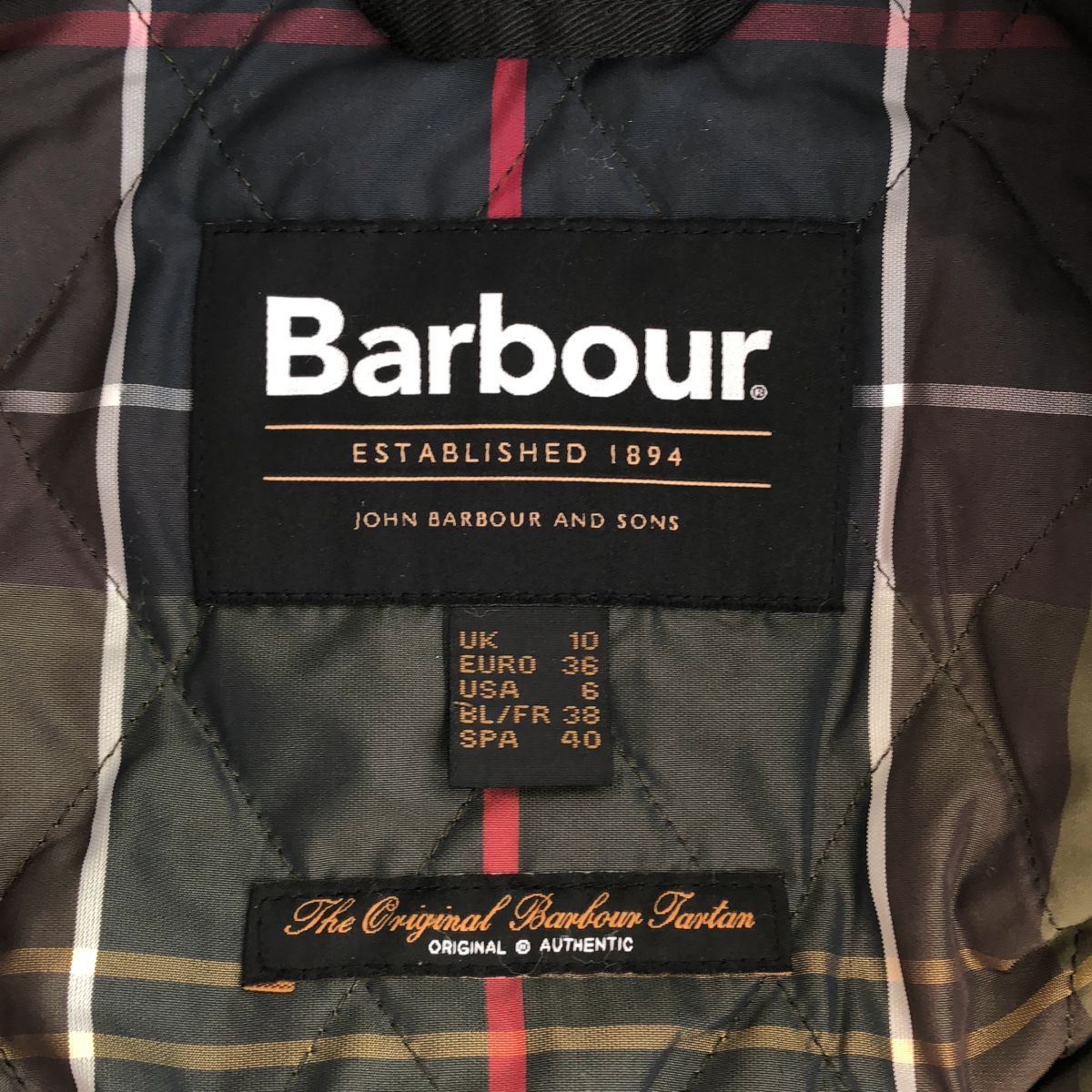 美品】 Barbour / バブアー | winnie ノンワックス 中綿ジャケット