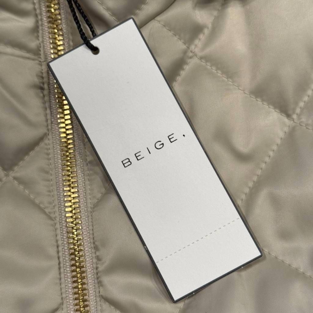 ベイジ BEIGE タグ付き ベスト ジレ コート キルティング フード 2
