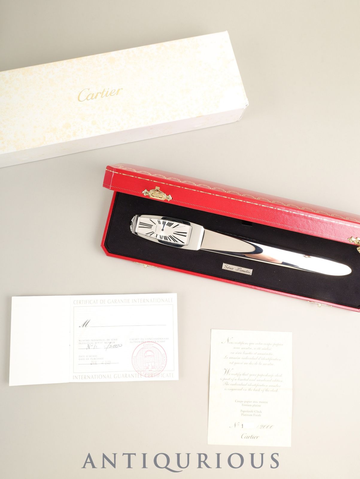カルティエ ペーパーナイフ クロック トーチュ 世界2000本限定