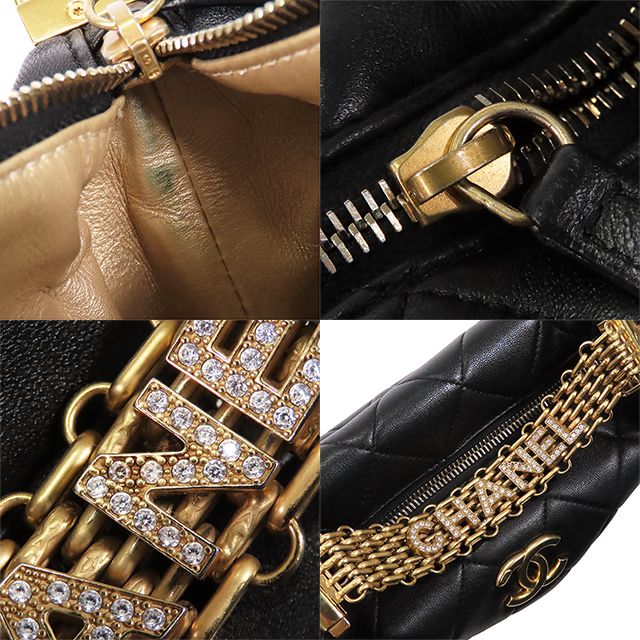 ぱ*ん様 CHANEL バブーシュ 黒×金 ＊ 美品＊スエードブラック ゴールド シャネル CHANEL チェーンバッグ ブラック 黒 ゴールド金具 ラムスキン