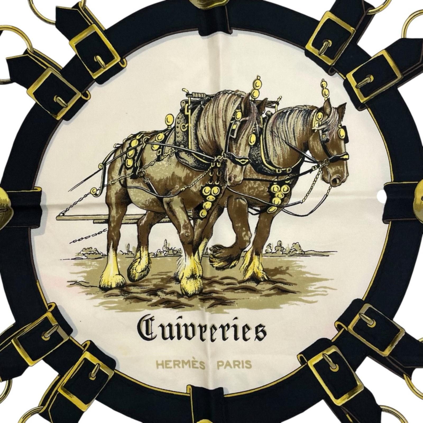 HERMES エルメス 「Cuivreries（銅細工）」 スカーフ シルク マルチ