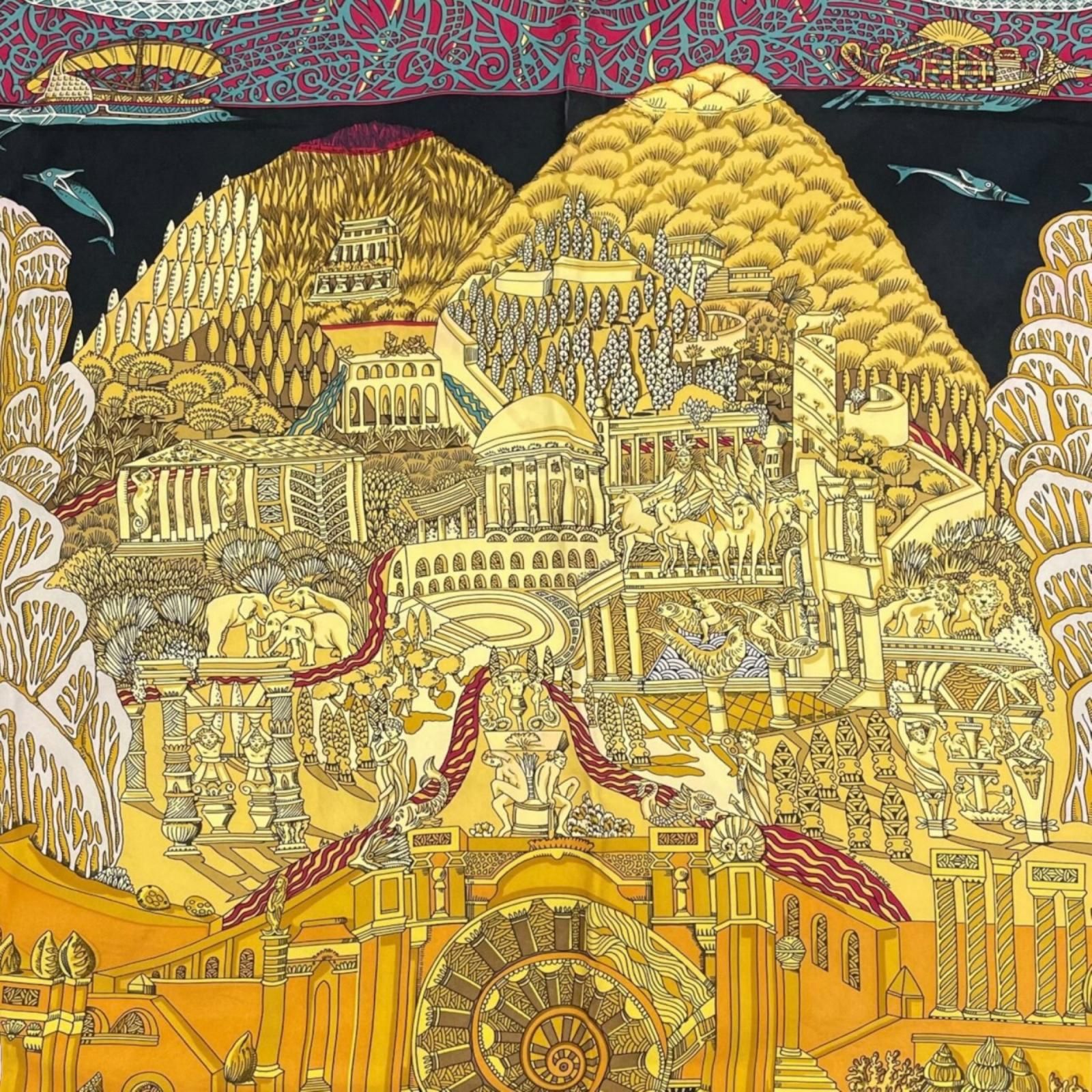 HERMES エルメス アトランティス大陸（L'ATLANTIDE） スカーフ シルク