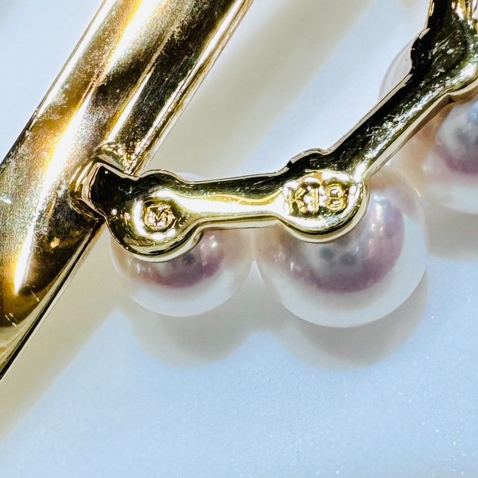 MIKIMOTO ミキモト K18 パール ブローチ - メルカリ