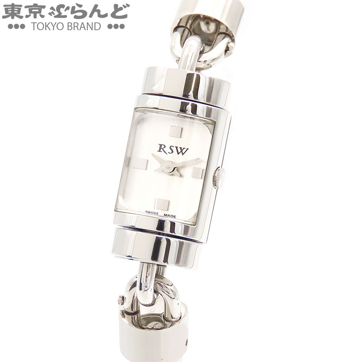 ラマスイスウォッチ RSW レディリバティ 6700.BS.R2.52.G21 シルバーxホワイト SS ラバー ハートデザイン 2Pダイヤモンド 箱・保証書付き 腕時計 レディース クオーツ 101885342