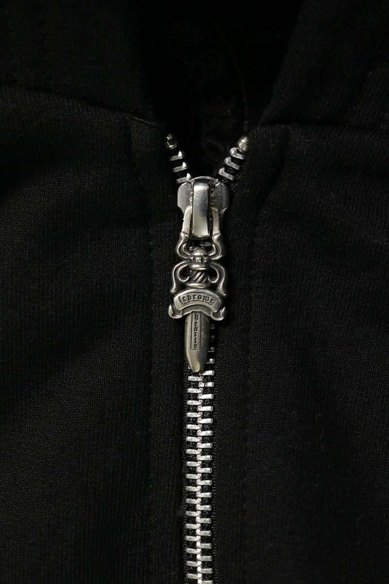 クロムハーツ SWTSHRT HD ZIP 袖ロゴプリントジップアップパーカー