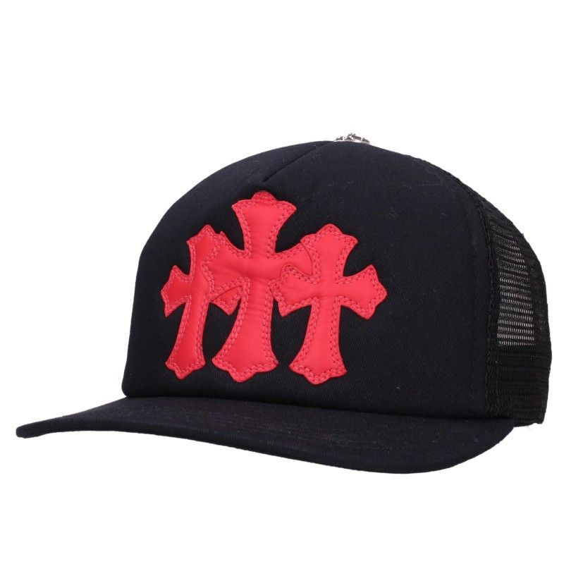 クロムハーツ TRUCKER CAP/レザーパッチトラッカー 3セメタリークロス