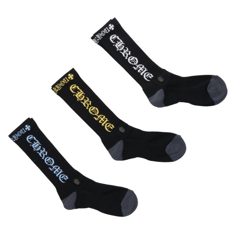 クロムハーツ ソックス SOCKS OLD ENGLISH クロムハーツ OLD ENGLISH SOCKS オールドイングリッシュ3足セット