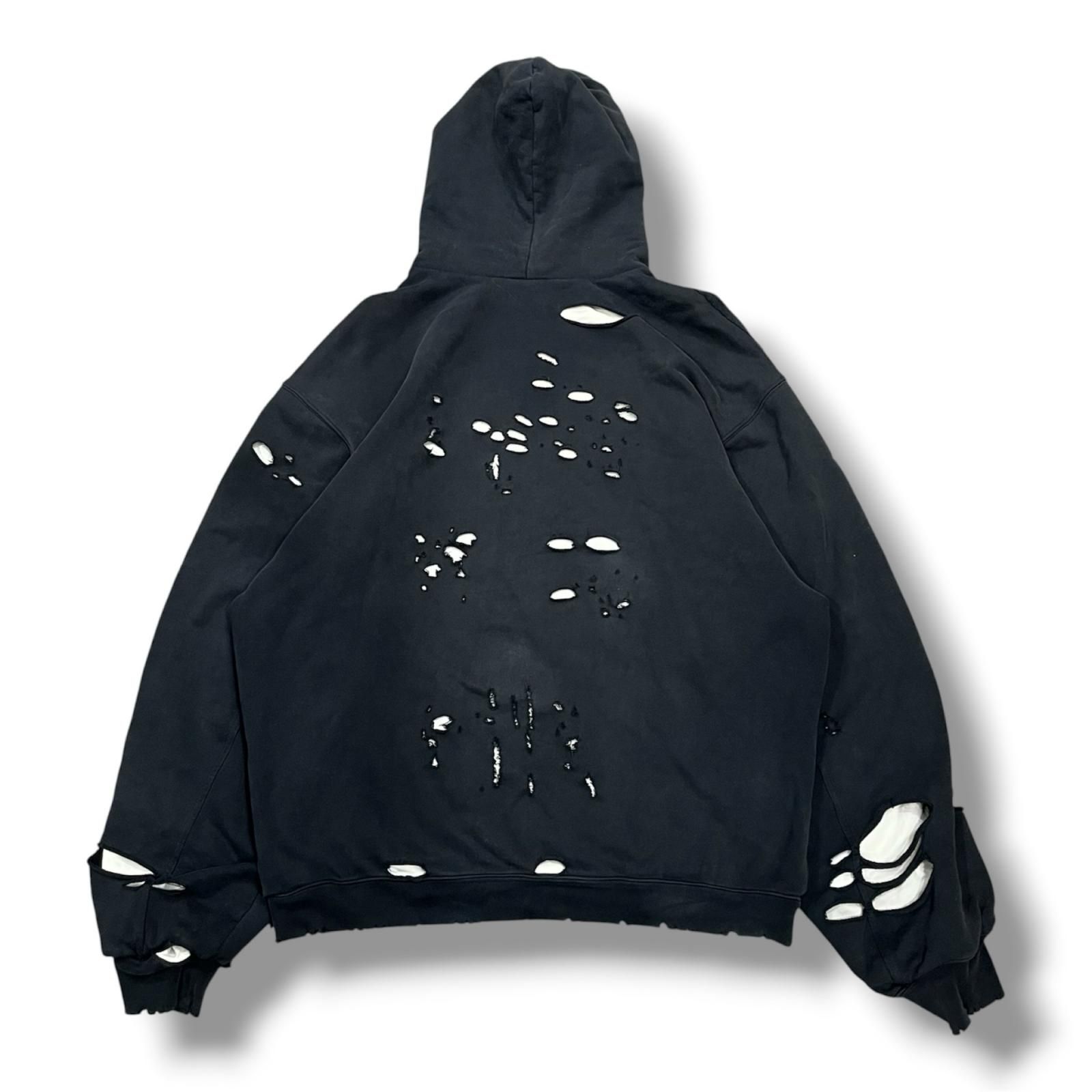 BALENCIAGA Destroyed Hoodie デストロイ ダメージ加工パーカー