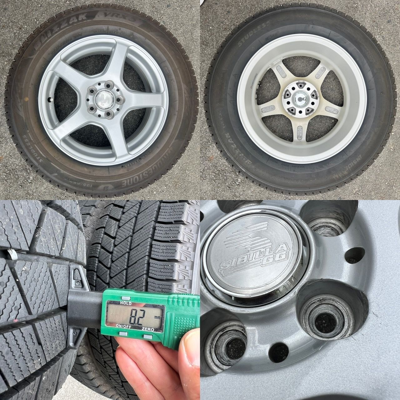 プリウス ZVW30装着 ブリザック VRX3 195/65R15 2022年 15×6J +45