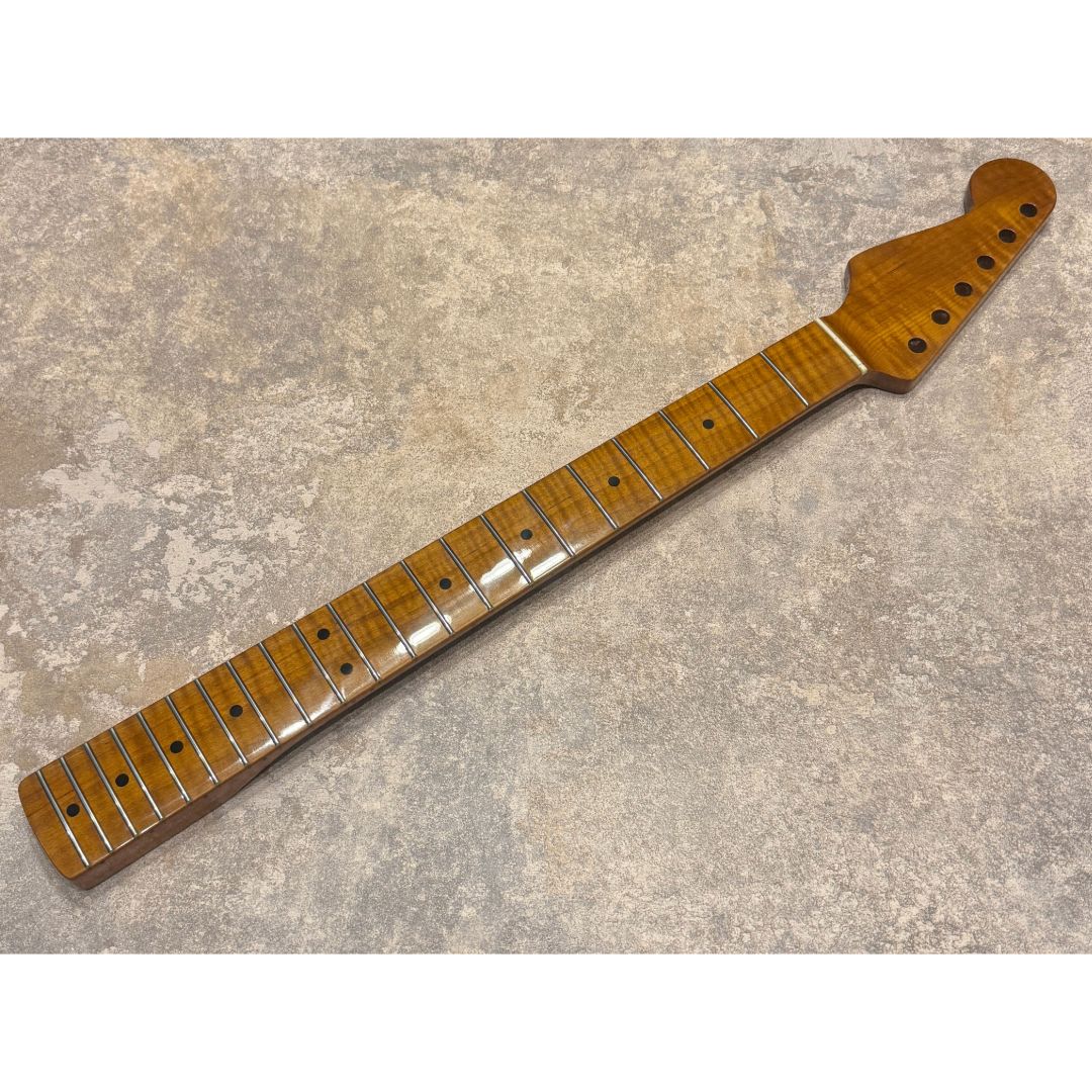 ジャンク虎杢ネックコンポーネントギター 送料無料】【ほぼ未使用品】ST Type レフティ ギターネック / Lefty