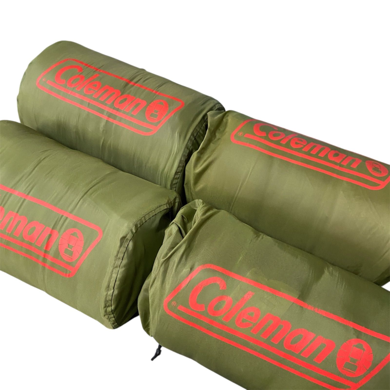 4個セット Coleman コールマン 寝袋 シュラフ グリーン チェック